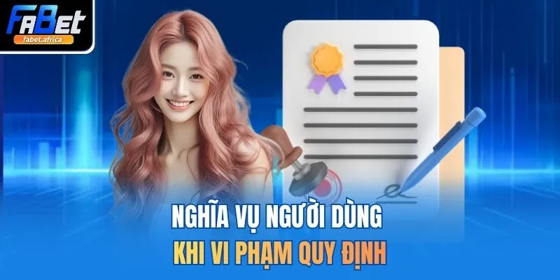 Điều Khoản Sử Dụng 3 Nghĩa vụ người dùng khi vi phạm quy định